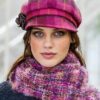 Ladies Irish Wool Newsboy - Red Plaid