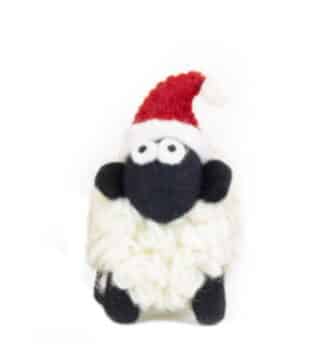 Knit Bit Irish Sheep Collectable - Santa Hat